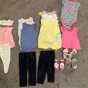 Huge lot of 12month baby clothes